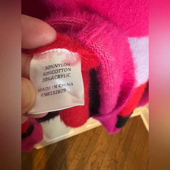 House of Harlow 1960 x REVOLVE Koons Sweater – Size L | Red, Hot Pink & Purple - Picture 9 of 10